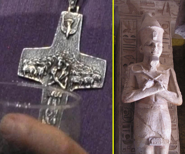 La Cruz de Bergoglio representa una extraña figura muy similar a Osiris, el dios de la egiptología.