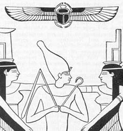 El Halcón descendiente sobre Osiris.
